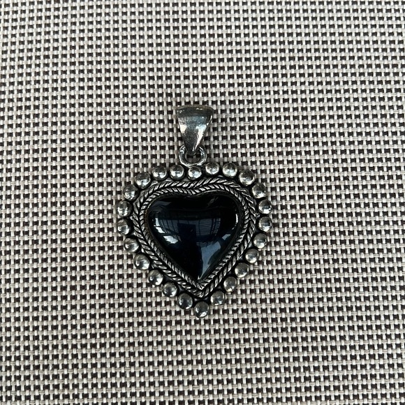 Pewter Medallion Heart Pendant - Picture 2 of 3